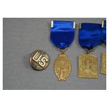 Vintage Illinois Band and US Medals