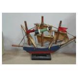 Vintage Wooden Ship Models