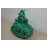 Welcome Frog Yard Statue