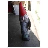 Large Garden Gnome with Go Away/Welcome Sign