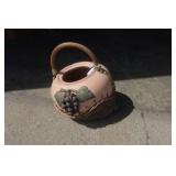Vintage Terracotta Grape Woven Wicker Basket