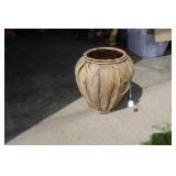 Vintage Palm Leaf Hand Made Basket