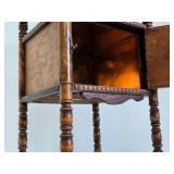 Signed Vintage CUSHMAN Copper-Lined Smoking Table w/Eagle Design