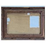 LARGE Framed Signed Antique Early Antique Nautical Scene Oil on Canvas w/Distant Ship