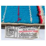Vintage Hand Woven Southwestern Wool Chimayo Purse by Ganscraft