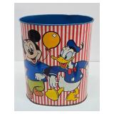 Vintage DISNEY Mickey & Donald Metal Trash Can