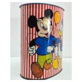 Vintage DISNEY Mickey & Donald Metal Trash Can