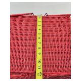 Large Vintage Woven Watermelon Picnic Basket