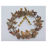 Very Nice Vintage Highly Detailed Brass & Copper Butterfly Displays