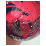 Lovely Art Glass Vase - Silver & Pink