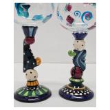 Vintage Steven McGovney Sculptural Wine Goblets