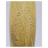LARGE Handblown Yellow w/Gold Art Glass Vase
