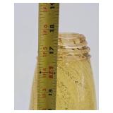 LARGE Handblown Yellow w/Gold Art Glass Vase