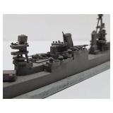 Original Vintage WW2 era Wooden Battleship  - Signed on Bottom - 16" Overall Length