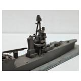 Original Vintage WW2 era Wooden Battleship  - Signed on Bottom - 16" Overall Length