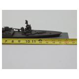 Original Vintage WW2 era Wooden Battleship  - Signed on Bottom - 16" Overall Length