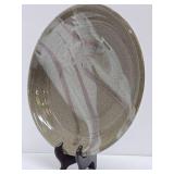Large 14" MCM Stoneware Charger #1