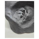 Signed SEAN CORNER Art Pottery Face Sculpture