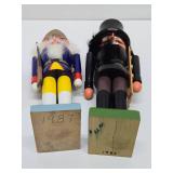 3 Vintage German Wood Nutcrackers