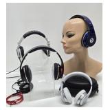Group of 4 Good Working Headphone Sets
