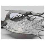 Larger Size Vintage 6" Partha Pewter Dragon Sculpture