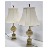 Great Looking Vintage Onyx & Brass Table Lamps #1