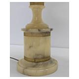 Great Looking Vintage Onyx & Brass Table Lamps #1