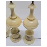 Great Looking Vintage Onyx & Brass Table Lamps #1