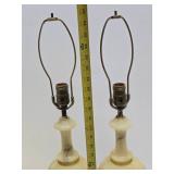 Great Looking Vintage Onyx & Brass Table Lamps #1