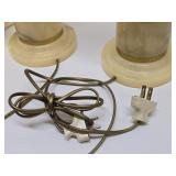 Great Looking Vintage Onyx & Brass Table Lamps #1