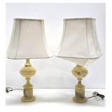 Great Looking Vintage Onyx & Brass Table Lamps #2