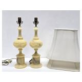 Great Looking Vintage Onyx & Brass Table Lamps #2