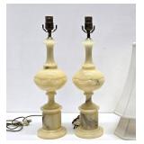 Great Looking Vintage Onyx & Brass Table Lamps #2