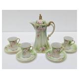 Very Nice Vintage Handpainted Nippon Tea / Coffee Set w/4 Cups & Saucers