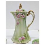 Very Nice Vintage Handpainted Nippon Tea / Coffee Set w/4 Cups & Saucers
