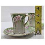 Very Nice Vintage Handpainted Nippon Tea / Coffee Set w/4 Cups & Saucers
