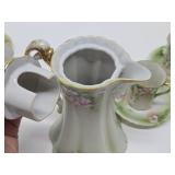 Very Nice Vintage Handpainted Nippon Tea / Coffee Set w/4 Cups & Saucers