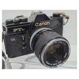 3 Good Vintage Film Cameras - Yashica, Canon & Kodak