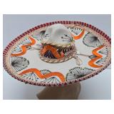 Quality Vintage Large Mexican La Guadalupana Sombrero Hat