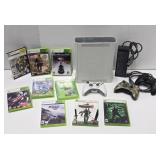 XBOX 360 Video Game System w/Controllers Cords & Games