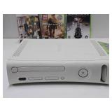 XBOX 360 Video Game System w/Controllers Cords & Games