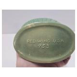 Vintage RED WING Handled Art Pottery Vase - 7.5"