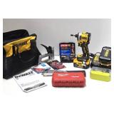 Nice DEWALT Model DCF850 Cordless Impact Driver w/Battery & Charger - Includes other items & Dewalt Bag