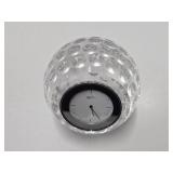 Signed Oleg Cassini Crystal Golf Ball Clock