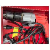 Working MILWAUKEE Heavy Duty Magnum Hammer Drill w/Case & Bits