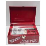 Working MILWAUKEE Heavy Duty Magnum Hammer Drill w/Case & Bits