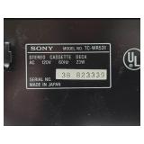 Working SONY Model TC-WR531 Stereo Cassette Deck