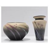 2 Very Nice Art Pottery Vases by Michael Cho