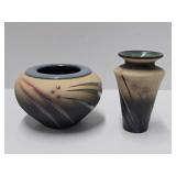 2 Very Nice Art Pottery Vases by Michael Cho