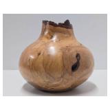Excellent Handmade Signed "TT" Soft Maple Burled Wood Vase #1